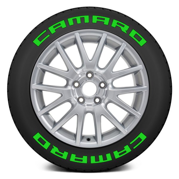 Tire Stickers® - Green "Camaro" Tire Lettering Kit