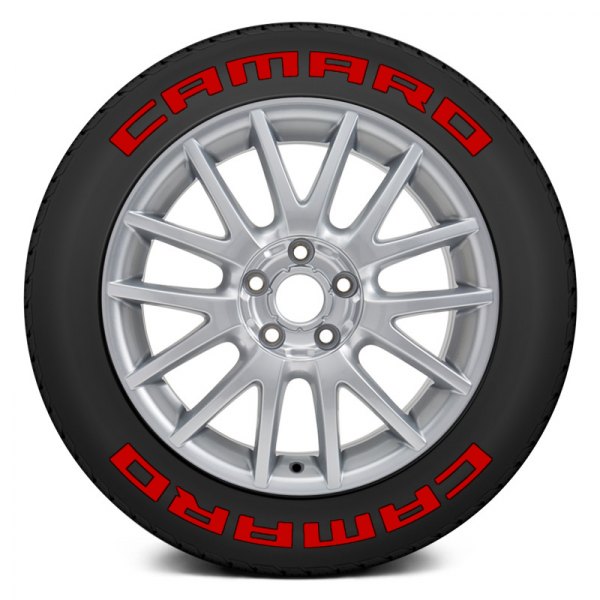 Tire Stickers® - Red "Camaro" Tire Lettering Kit