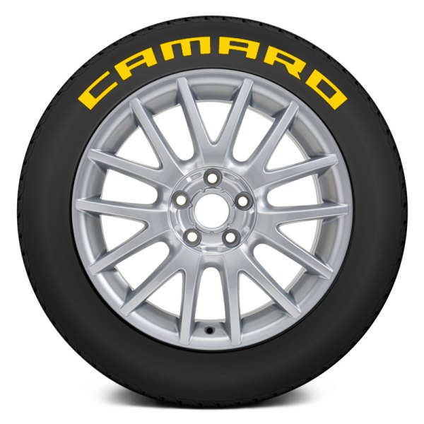 Tire Stickers® - Yellow "Camaro" Tire Lettering Kit
