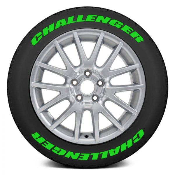 Tire Stickers® - Green "Challenger" Tire Lettering Kit