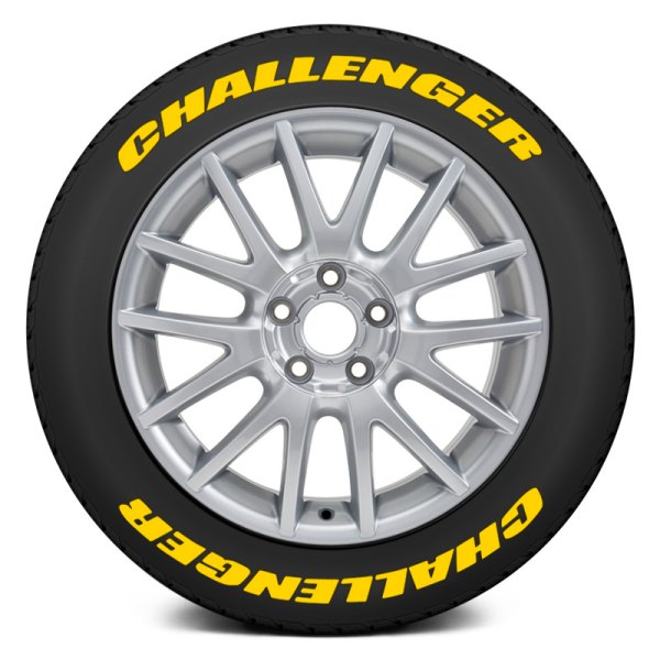 Tire Stickers® - Yellow "Challenger" Tire Lettering Kit