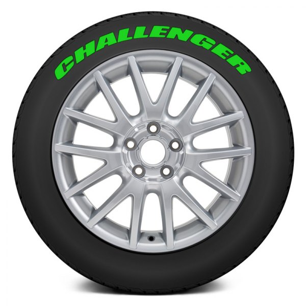 Tire Stickers® - Green "Challenger" Tire Lettering Kit
