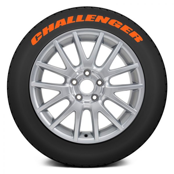 Tire Stickers® - Orange "Challenger" Tire Lettering Kit