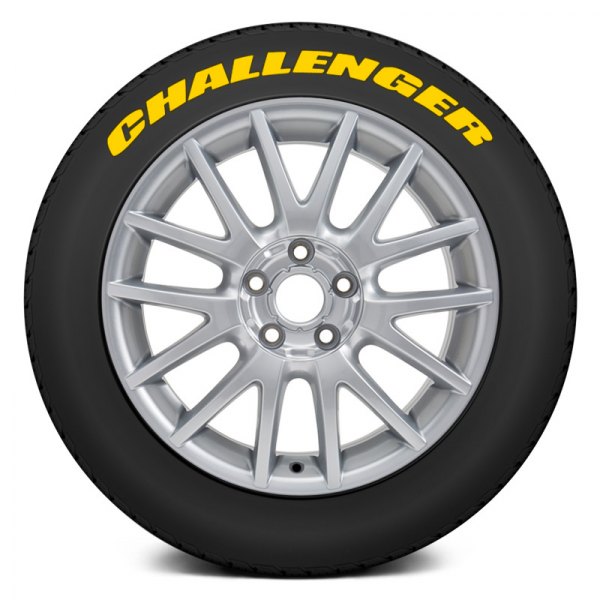 Tire Stickers® - Yellow "Challenger" Tire Lettering Kit