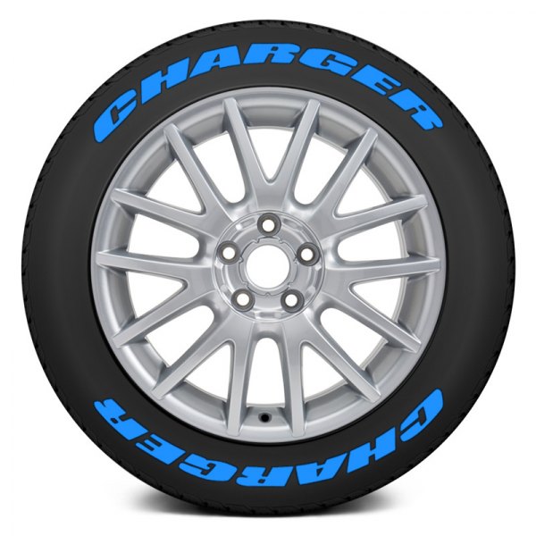 Tire Stickers® - Blue "Charger" Tire Lettering Kit