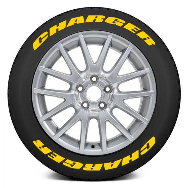 Tire Stickers® - Yellow "Charger" Tire Lettering Kit