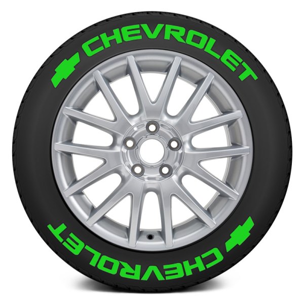 Tire Stickers® - Green "Chevrolet" Tire Lettering Kit