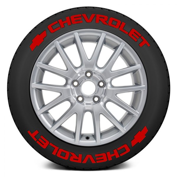 Tire Stickers® - Red "Chevrolet" Tire Lettering Kit