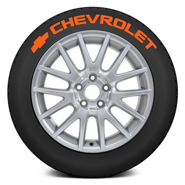 Tire Stickers® - Orange "Chevrolet" Tire Lettering Kit