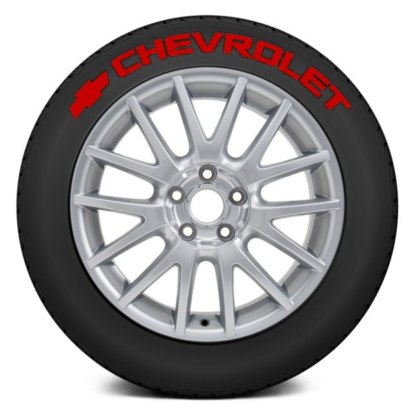 Tire Stickers® - Red "Chevrolet" Tire Lettering Kit