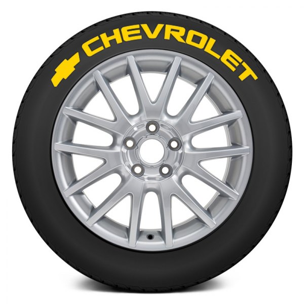 Tire Stickers® - Yellow "Chevrolet" Tire Lettering Kit