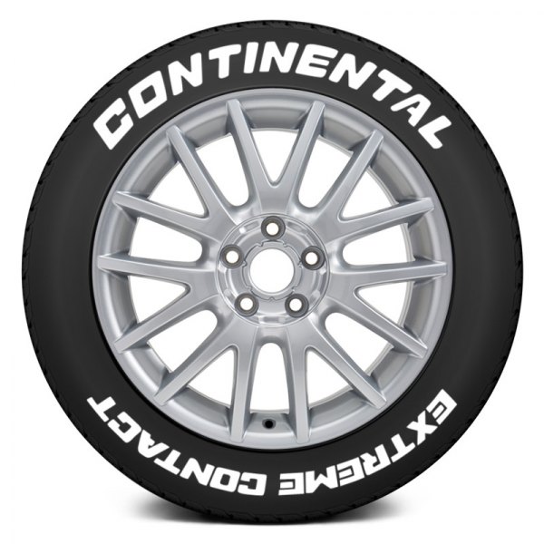 Tire Stickers® - White "Continental Extreme Contact" Tire Lettering Kit