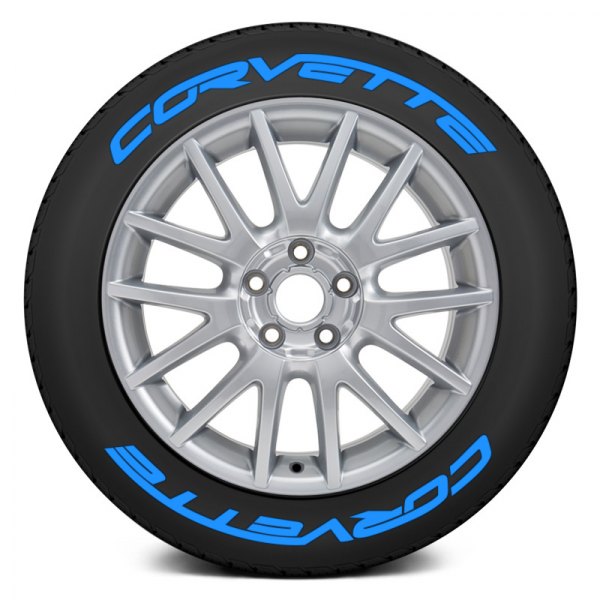 Tire Stickers® - Blue "Corvette" Tire Lettering Kit