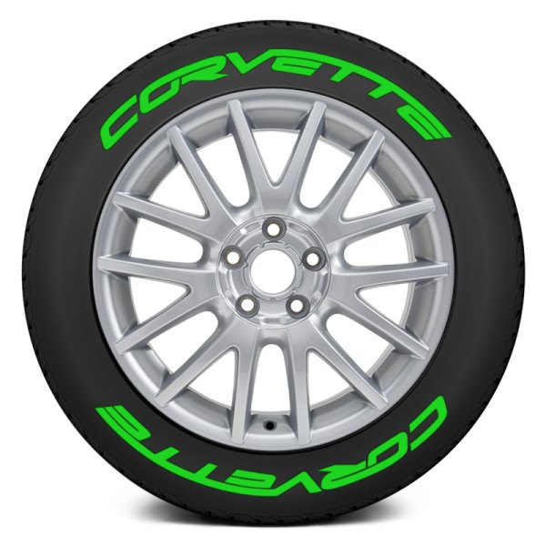 Tire Stickers® - Green "Corvette" Tire Lettering Kit