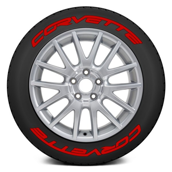 Tire Stickers® - Red "Corvette" Tire Lettering Kit