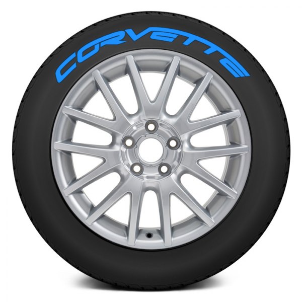 Tire Stickers® - Blue "Corvette" Tire Lettering Kit