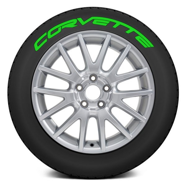 Tire Stickers® - Green "Corvette" Tire Lettering Kit