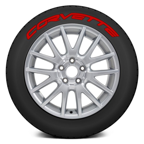 Tire Stickers® - Red "Corvette" Tire Lettering Kit