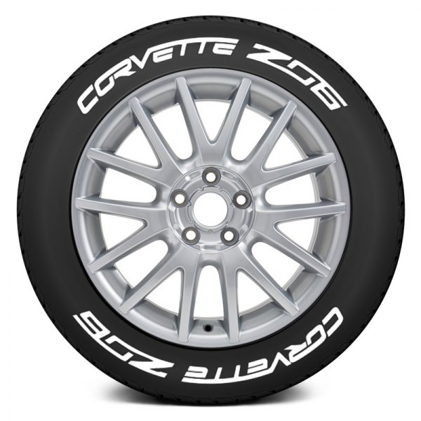 Tire Stickers® - White "Corvette Z06" Tire Lettering Kit
