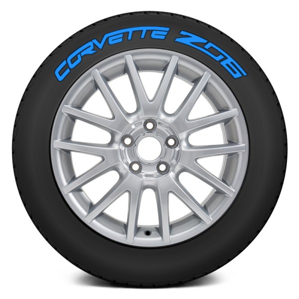 Tire Stickers® - Blue "Corvette Z06" Tire Lettering Kit