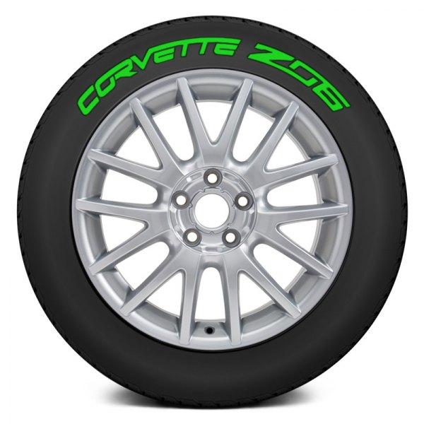Tire Stickers® - Green "Corvette Z06" Tire Lettering Kit