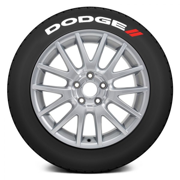 Tire Stickers® - White "Dodge" Tire Lettering Kit