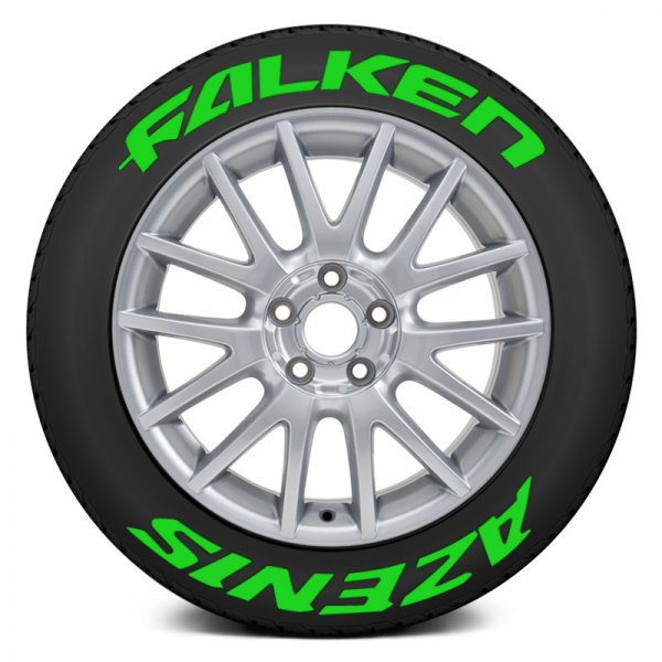 Tire Stickers® - Green "Falken Azenis" Tire Lettering Kit