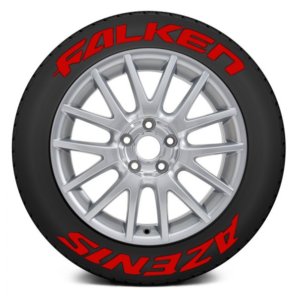 Tire Stickers® - Red "Falken Azenis" Tire Lettering Kit