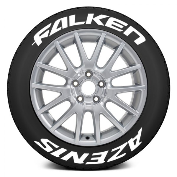 Tire Stickers® - White "Falken Azenis" Tire Lettering Kit