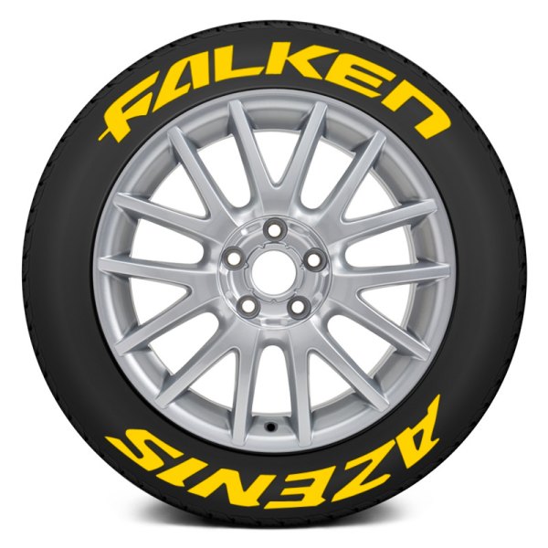 Tire Stickers® - Yellow "Falken Azenis" Tire Lettering Kit