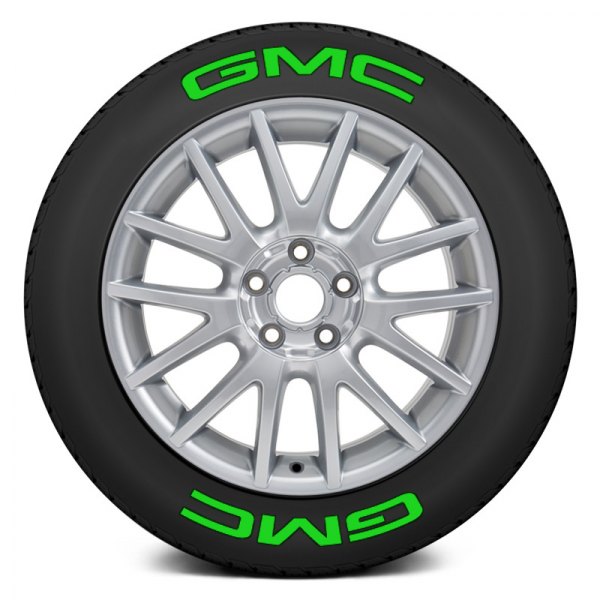 Tire Stickers® - Green "GMC" Tire Lettering Kit