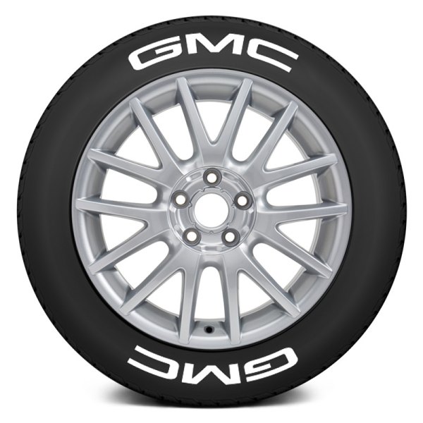 Tire Stickers® - White "GMC" Tire Lettering Kit
