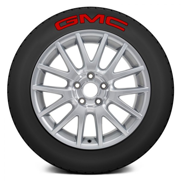 Tire Stickers® - Red "GMC" Tire Lettering Kit