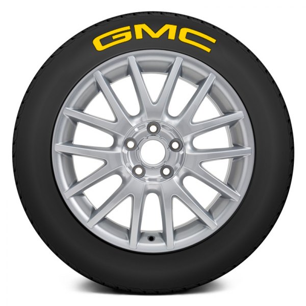 Tire Stickers® - Yellow "GMC" Tire Lettering Kit
