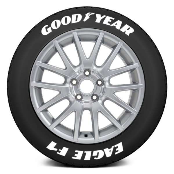 Tire Stickers® - White "Goodyear Eagle F1" Tire Lettering Kit