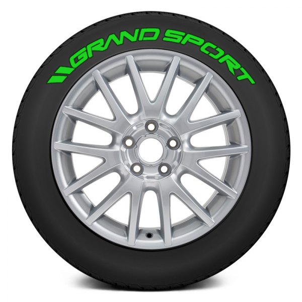 Tire Stickers® - Green "Grand Sport" Tire Lettering Kit