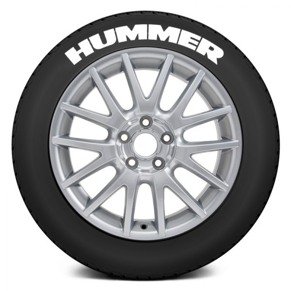 Tire Stickers® - White "Hummer" Tire Lettering Kit