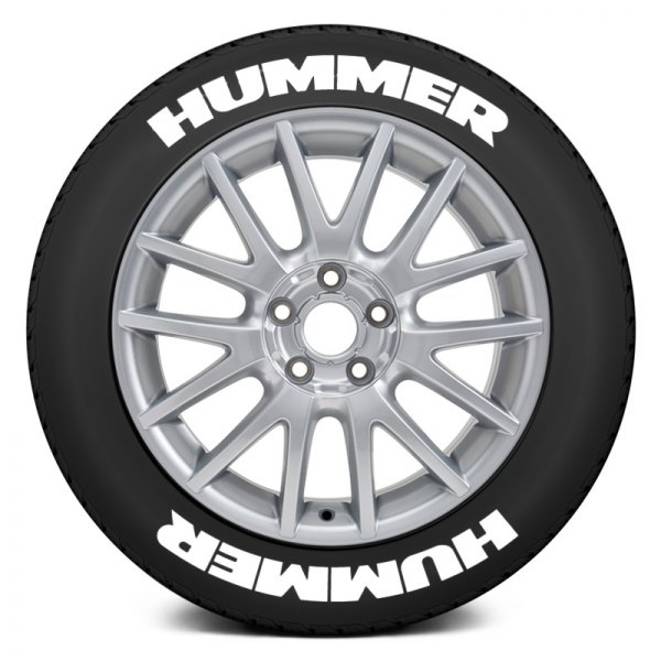 Tire Stickers® - White "Hummer" Tire Lettering Kit