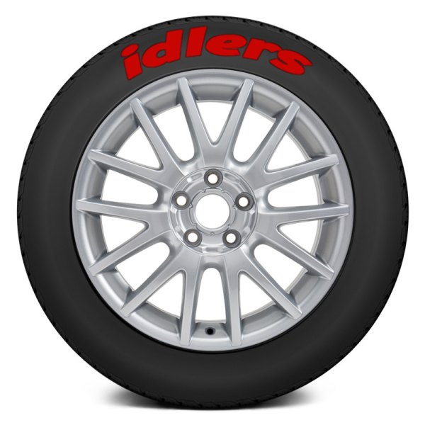 Tire Stickers® - Red "Idlers" Tire Lettering Kit