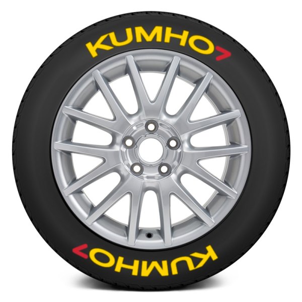 Tire Stickers® - Yellow "Kumho" Tire Lettering Kit
