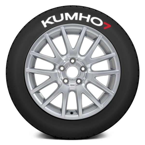 Tire Stickers® - White "Kumho" Tire Lettering Kit
