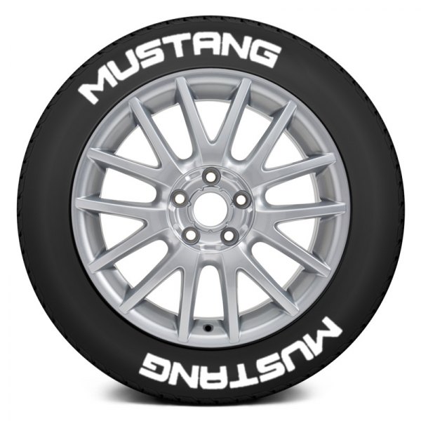 Tire Stickers® - White "Mustang" Tire Lettering Kit