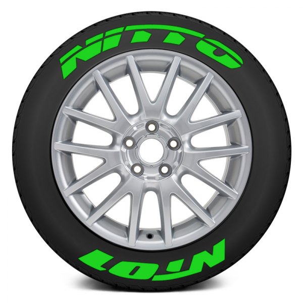 Tire Stickers® - Green "Nitto NT01" Tire Lettering Kit