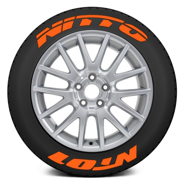 Tire Stickers® - Orange "Nitto NT01" Tire Lettering Kit