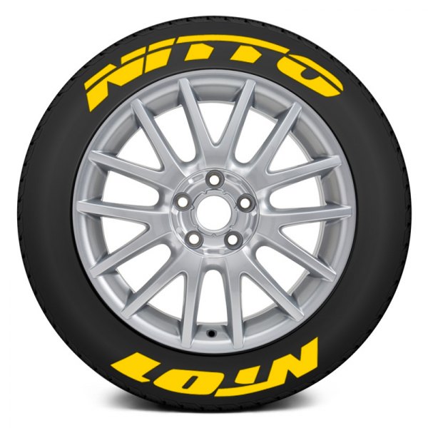Tire Stickers® - Yellow "Nitto NT01" Tire Lettering Kit
