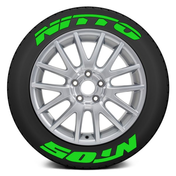 Tire Stickers® - Green "Nitto NT05" Tire Lettering Kit