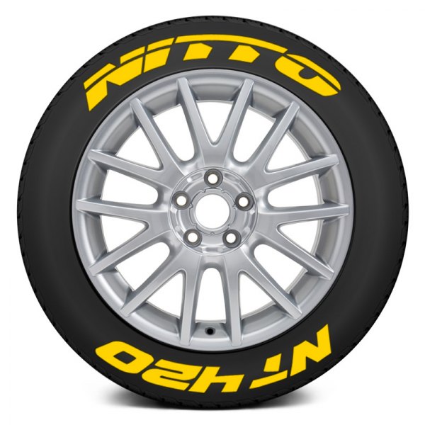 Tire Stickers® - Yellow "Nitto NT420" Tire Lettering Kit