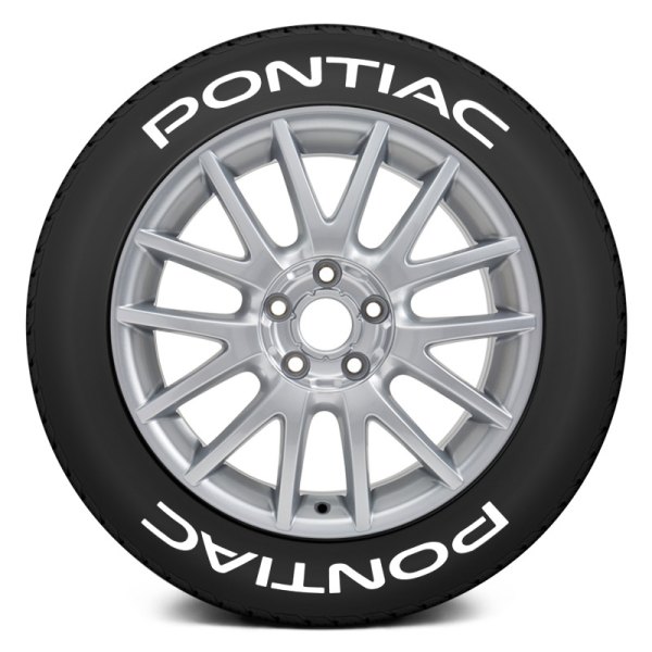 Tire Stickers® - White "Pontiac" Tire Lettering Kit