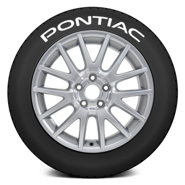 Tire Stickers® - White "Pontiac" Tire Lettering Kit