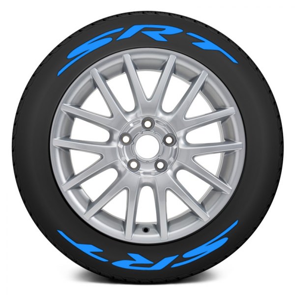 Tire Stickers® - Blue "SRT" Tire Lettering Kit